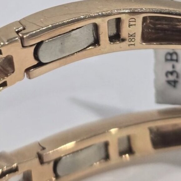 ✅ 18K YG 5.45 CT Natural Diamond Cuff Trinity Bangle Bracelet 27g ⭐ NWT - Picture 12 of 17